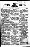 John Bull Saturday 22 November 1862 Page 1