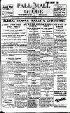 Pall Mall Gazette Wednesday 27 July 1921 Page 1