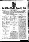 Weekly Casualty List (War Office & Air Ministry ) Tuesday 04 December 1917 Page 1