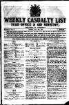 Weekly Casualty List (War Office & Air Ministry )