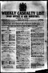 Weekly Casualty List (War Office & Air Ministry ) Tuesday 06 August 1918 Page 1