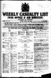 Weekly Casualty List (War Office & Air Ministry ) Tuesday 20 August 1918 Page 1