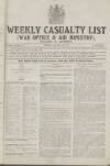 Weekly Casualty List (War Office & Air Ministry ) Tuesday 21 January 1919 Page 1