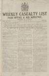 Weekly Casualty List (War Office & Air Ministry )