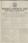 Weekly Casualty List (War Office & Air Ministry ) Tuesday 04 March 1919 Page 1