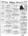 Fulham Chronicle Friday 09 October 1896 Page 1