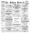 Fulham Chronicle Friday 07 January 1898 Page 1