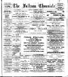 Fulham Chronicle Friday 01 December 1899 Page 1