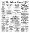 Fulham Chronicle Friday 08 December 1899 Page 1