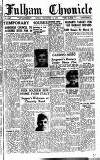 Fulham Chronicle Friday 15 December 1944 Page 1