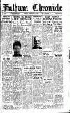 Fulham Chronicle Friday 08 February 1946 Page 1