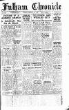Fulham Chronicle Friday 22 February 1946 Page 1