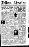 Fulham Chronicle Friday 02 January 1948 Page 1