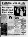 Fulham Chronicle Friday 19 November 1982 Page 1