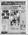 Fulham Chronicle Thursday 27 November 1986 Page 1