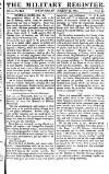Military Register Wednesday 24 August 1814 Page 1