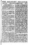 Military Register Wednesday 23 November 1814 Page 1