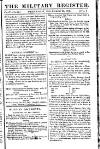 Military Register Wednesday 20 December 1815 Page 1