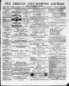 Brecon and Radnor Express and Carmarthen Gazette Friday 22 November 1889 Page 1