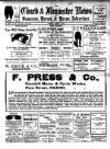 Chard and Ilminster News Saturday 02 October 1909 Page 1