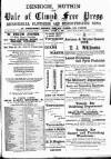 Denbighshire Free Press Saturday 25 October 1884 Page 1