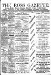 Ross Gazette Thursday 04 November 1886 Page 1