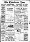 Leominster News and North West Herefordshire & Radnorshire Advertiser Friday 20 July 1900 Page 1