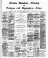 Melton Mowbray Mercury and Oakham and Uppingham News Thursday 03 September 1885 Page 1