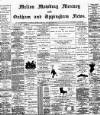 Melton Mowbray Mercury and Oakham and Uppingham News Thursday 20 September 1888 Page 1