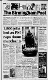 Birmingham Daily Post Friday 24 January 1992 Page 1