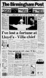 Birmingham Daily Post Thursday 04 June 1992 Page 1