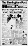 Birmingham Daily Post Tuesday 04 August 1992 Page 1
