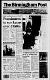 Birmingham Daily Post Tuesday 29 September 1992 Page 1