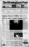 Birmingham Daily Post Friday 27 November 1992 Page 1