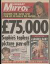 IDAY tV June 6, 1999 60p www.sundaymirror.co.uk EXCLUSIVE: HOW I SAVED P FROM LIFE OF DRUGS BY H . •