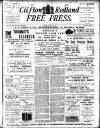 Clifton and Redland Free Press Friday 12 August 1898 Page 1