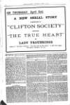 Clifton Society Thursday 09 April 1914 Page 14