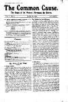 Common Cause Thursday 15 April 1909 Page 1