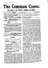 Common Cause Thursday 15 July 1909 Page 1