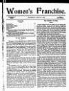 Women's Franchise Thursday 27 June 1907 Page 1