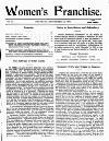 Women's Franchise Thursday 12 September 1907 Page 1