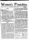 Women's Franchise Thursday 02 January 1908 Page 1