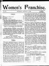 Women's Franchise Thursday 16 January 1908 Page 1