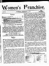 Women's Franchise Thursday 06 February 1908 Page 1