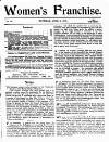Women's Franchise Thursday 02 April 1908 Page 1