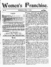 Women's Franchise Thursday 09 April 1908 Page 1