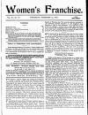 Women's Franchise Thursday 24 February 1910 Page 1