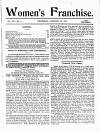 Women's Franchise Thursday 26 January 1911 Page 1