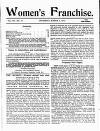 Women's Franchise Thursday 09 March 1911 Page 1