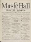 Music Hall and Theatre Review Saturday 11 January 1890 Page 1